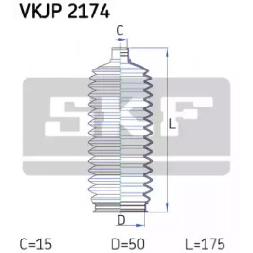 VKJP 2174 SKF - Пильовик привідного валу